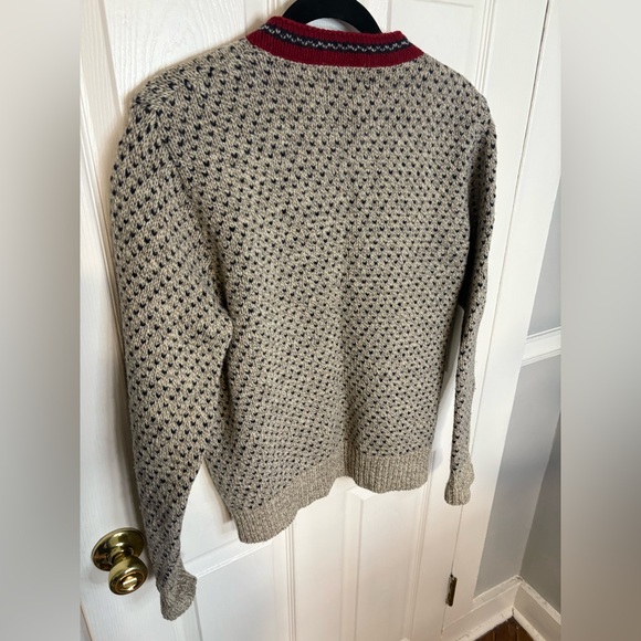 Vintage L.L.Bean Birdseye Fisherman Cardigan – Wool Blend Made in USA Women’s M - Picture 8 of 10